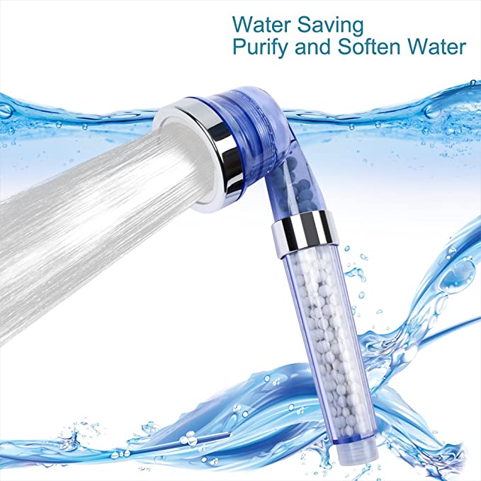 blue hi pressure shower head