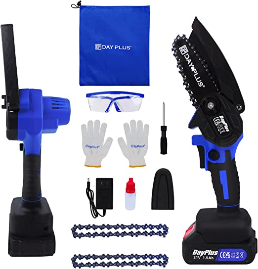 Brushless Mini Chainsaw, 4-Inch Cordless Electric Chain Saw