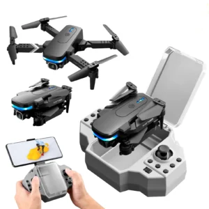 KY910 Mini WiFi FPV with 4K HD Dual 50x ZOOM Camera Altitude Hold Mode Gravity Control Foldable RC Drone Quadcopter RTF - Grey 4K Single Camera One Battery