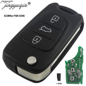 Jingyuqin Remote Car Key Circuit Electronic Board For HYUNDAI i30 IX35 KIA K2 K3 433MHz ID46 HA-T005 CE0678 TOY40 Blade