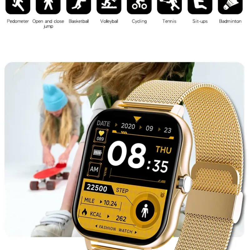 For Xiaomi Samsung Huawei Android Phone Color Screen Full Touch Custom Dial Smart Watch Women Bluetooth Call Smart Watch Men New