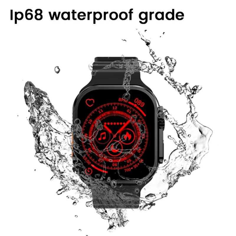 Smart Watch 2.19 Inch High Definition Large Screen Smartwatch For Android IOS Men Women Sport Modes HeartRate Sleep Monitoring