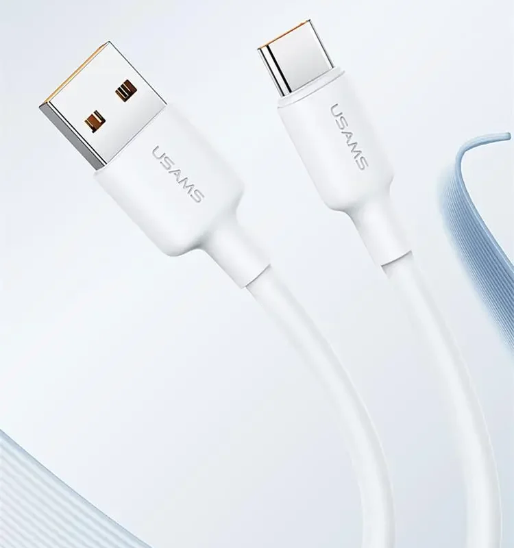 USAMS U84 USB Type C Data Core Wire USB Cable For iPhone 14 13 12 Pro Max iPad Fast Data Charging Charger Xiaomi Huawei Samsung