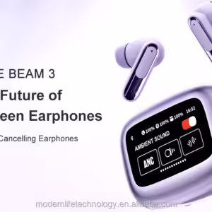 LIVE BEAM 3 High Quality True Wireless Earphone In Ear Full-Color Touch Screen Earbuds With Noise Cancelg And Hi-Res Audio