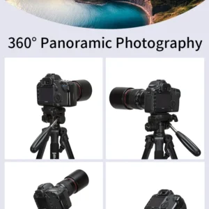 KP-2234 Color:Black-Blue-Red UNC 1/4 Screw Weight:1.16kg/22.55lbs Load:4kg/8.8lbs Folded Height:50cm Minimum Height:47cm Maximum Height:140cm 23mm 4-Section Aluminum Legs CTN QTY:10PCS/CTN