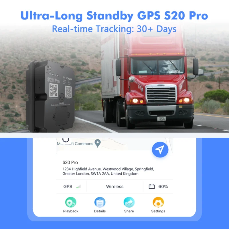 Real-time 30 Days Tracking 4G GPS Tracker Anti-theft Motorcycle Vehicle Car Track Locator for Auto Security with Affordable Fee