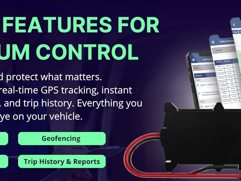 Transpoco GPS Car Tracker – Battery Connected 2G GPS Tracker for Vehicles, Motorcycles, Vans, Trucks, Spy Geolocator Anti-theft Tracker with App and Integrated SIM (Subscription Required